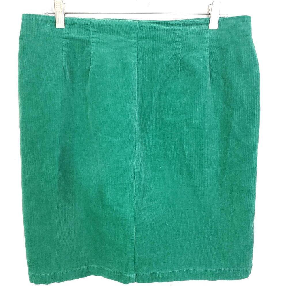Old Navy Skirt Womens Size 2 Corduroy Pencil Jute Green Modest Twee Preppy - Picture 6 of 9
